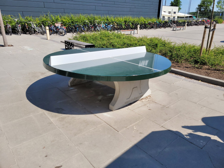 ronde pingpongtafel, tafeltennis